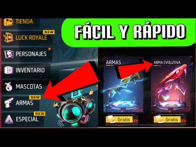 guia completa como conseguir armas evolutivas en free fire de forma efectiva